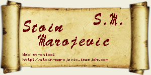 Stoin Marojević vizit kartica